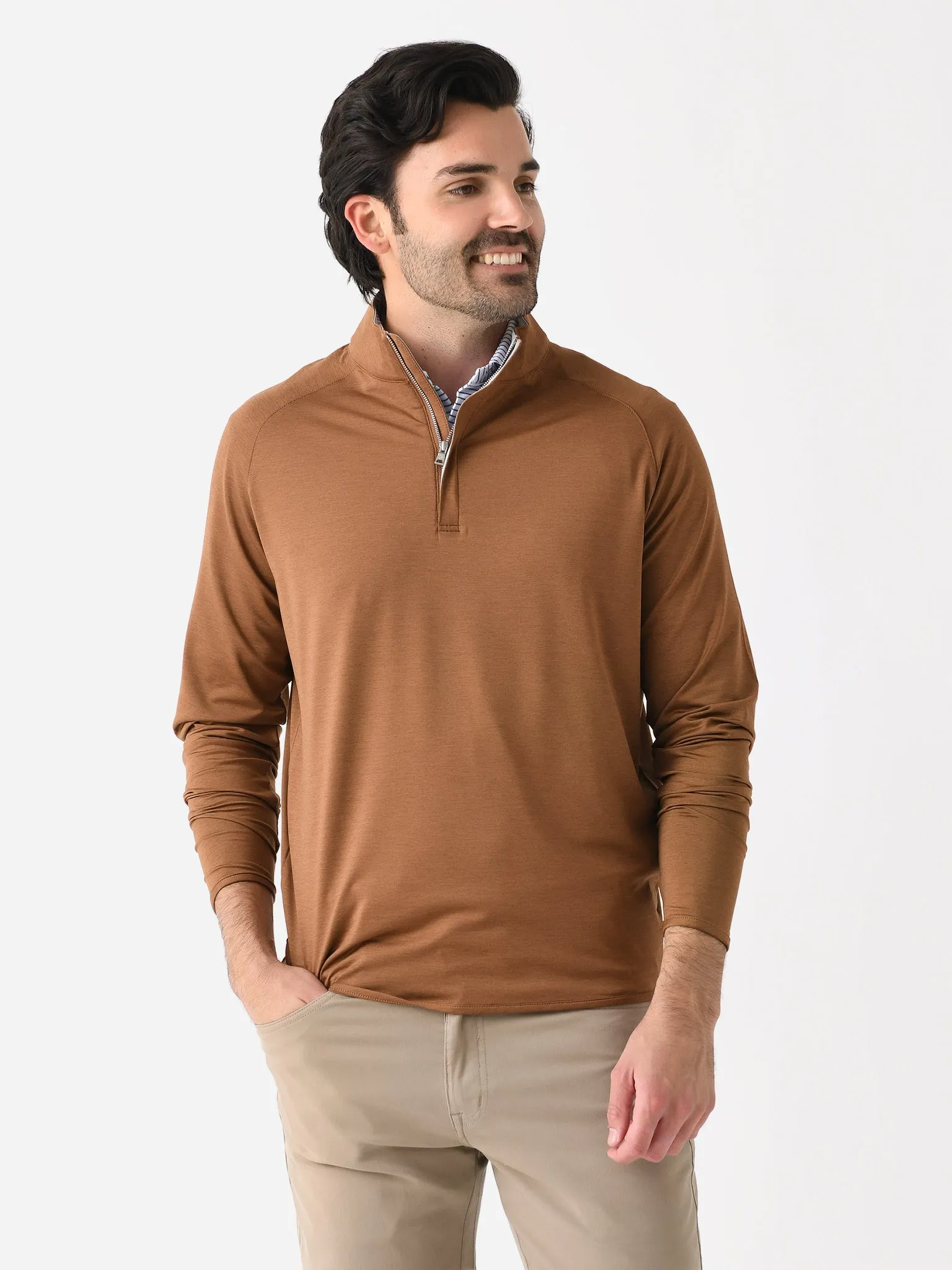 Peter Millar Crown Crafted Men's Stealth Performance Quarter-Zip sold by Saint Bernard