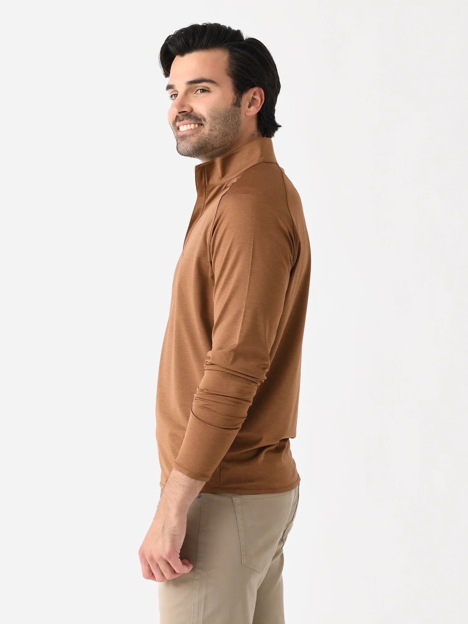 Peter Millar Crown Crafted Men's Stealth Performance Quarter-Zip sold by Saint Bernard product image thumbnail 3