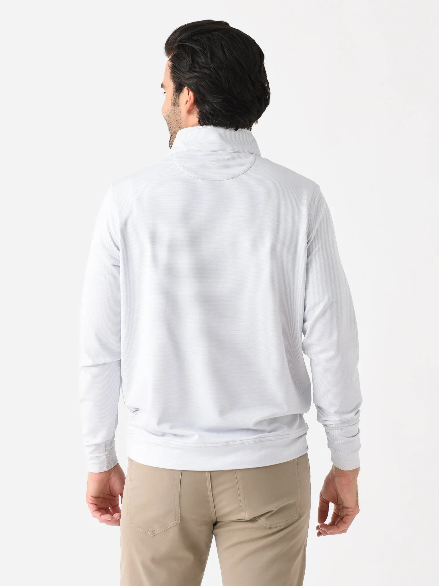 Peter Millar Crown Sport Men's Perth Sugar Stripe Performance Quarter-Zip sold by Saint Bernard product image thumbnail 4