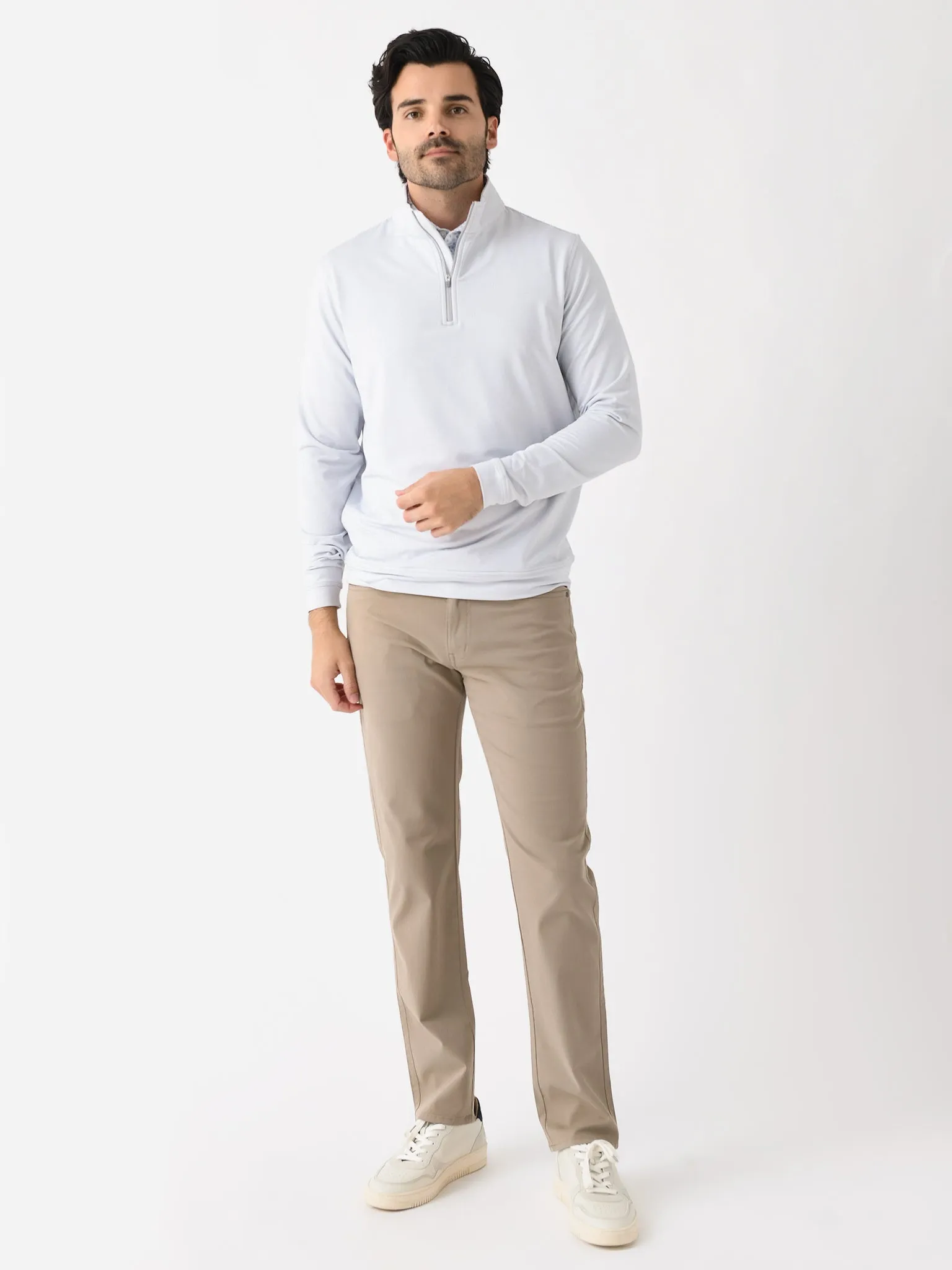 Peter Millar Crown Sport Men's Perth Sugar Stripe Performance Quarter-Zip sold by Saint Bernard product image thumbnail 2