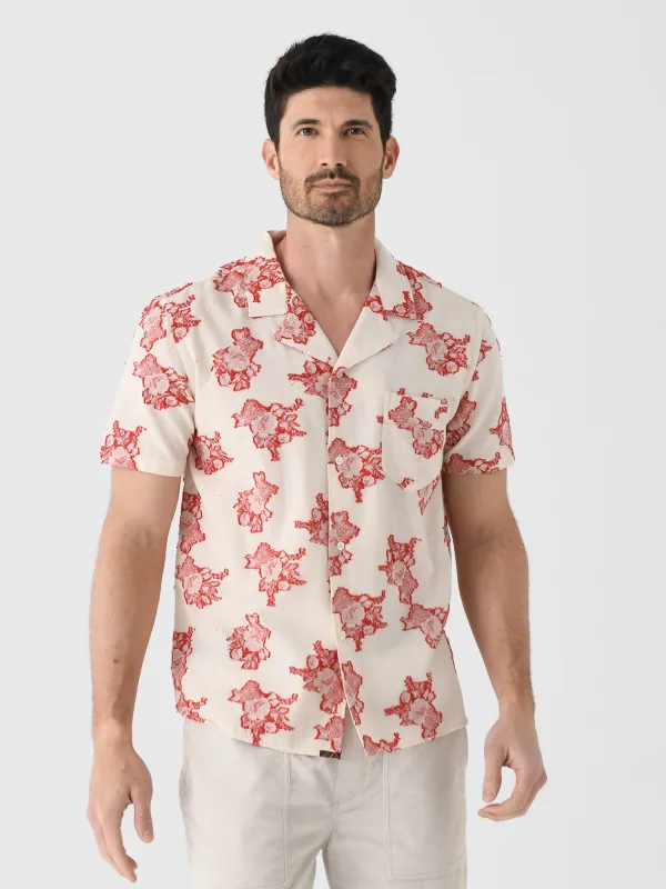 Billy Reid Men's Short Sleeve Floral Jacquard Shirt sold by Saint Bernard