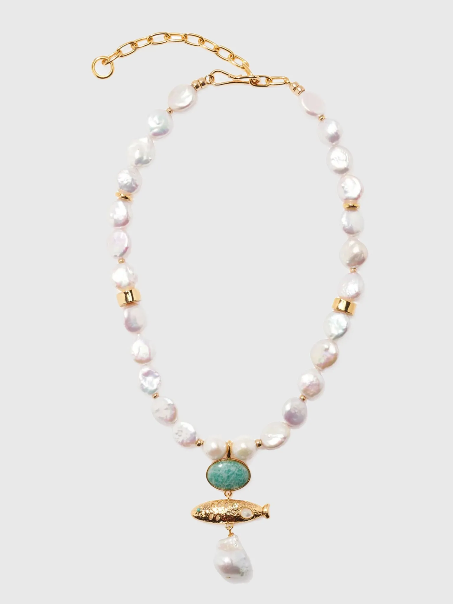Lizzie Fortunato Sardina Pearl Necklace sold by Saint Bernard