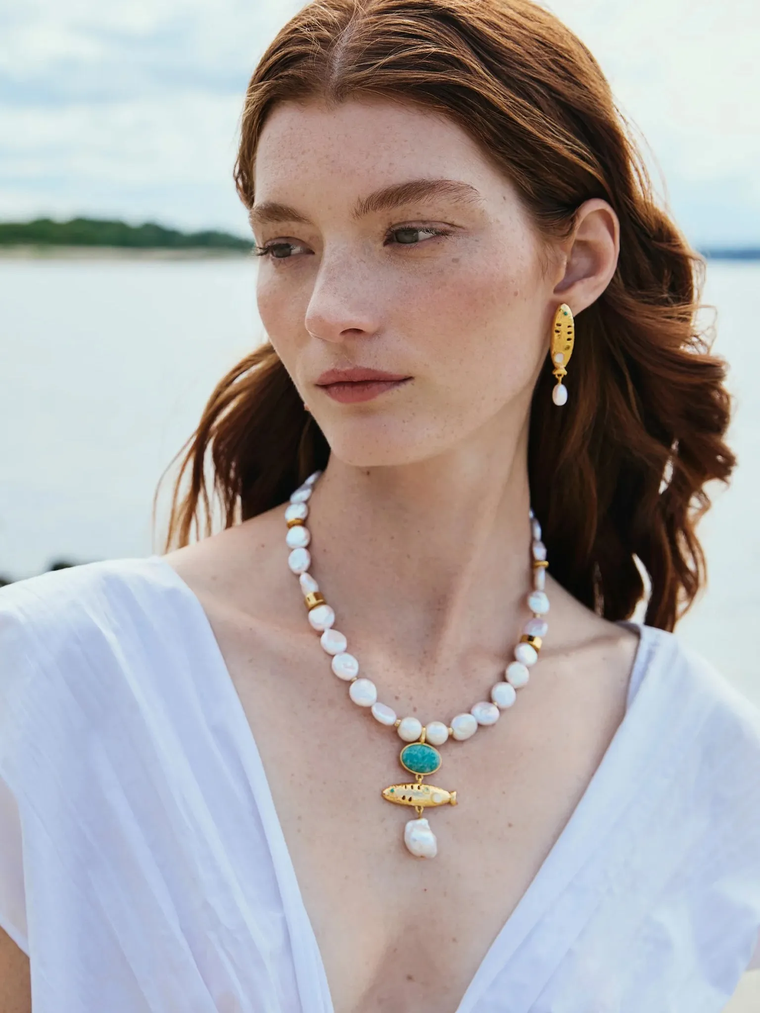 Lizzie Fortunato Sardina Pearl Necklace sold by Saint Bernard product image thumbnail 2