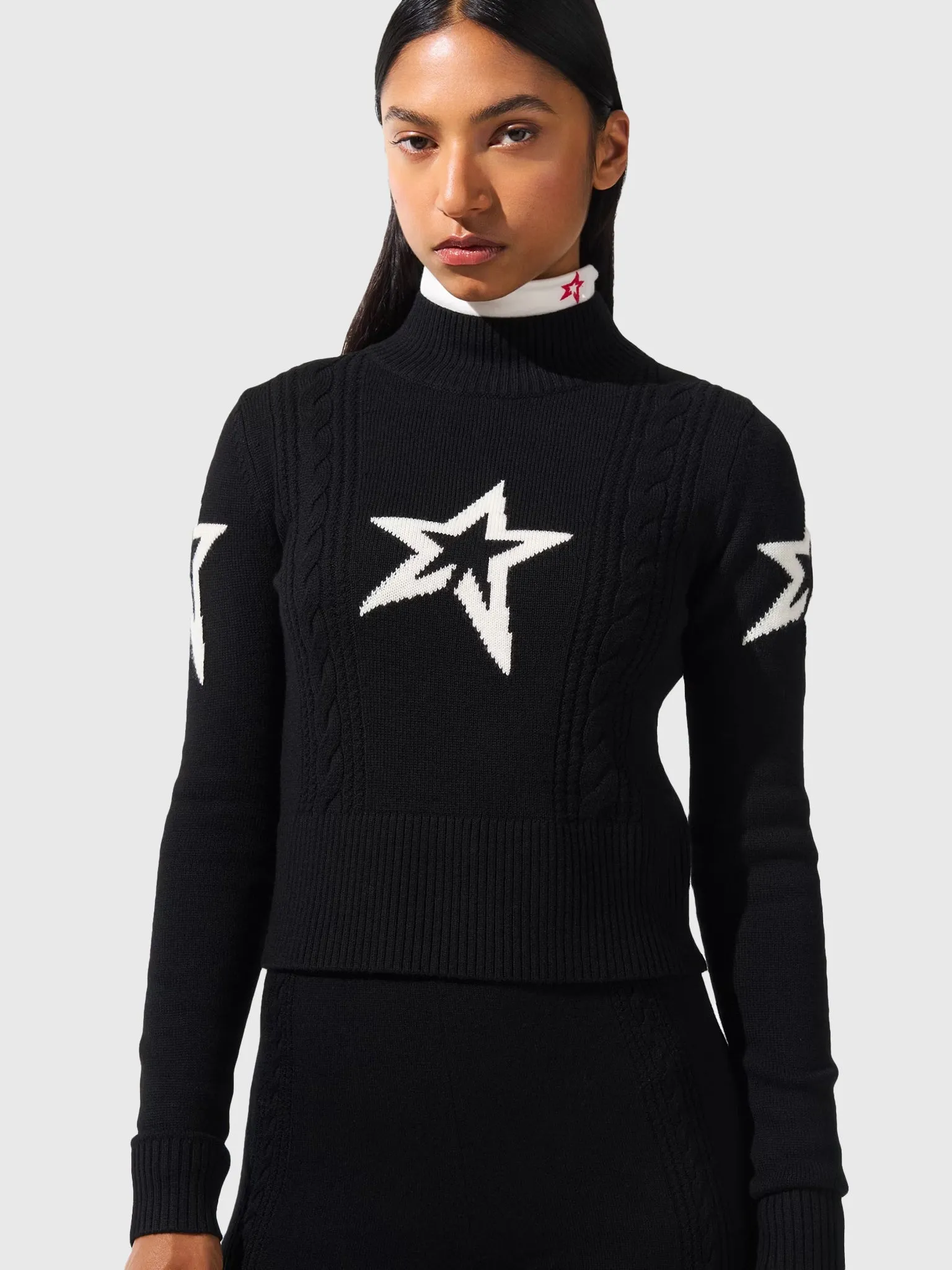 Perfect Moment Women's Cable Merino Wool Sweater sold by Saint Bernard