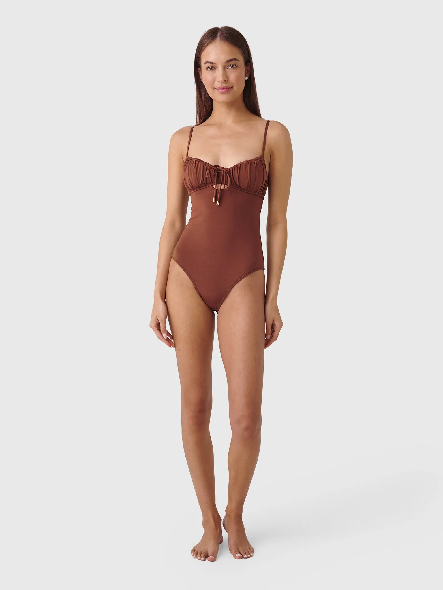 Peony Women's Solstice Ruched One-Piece Swimsuit sold by Saint Bernard product image thumbnail 2