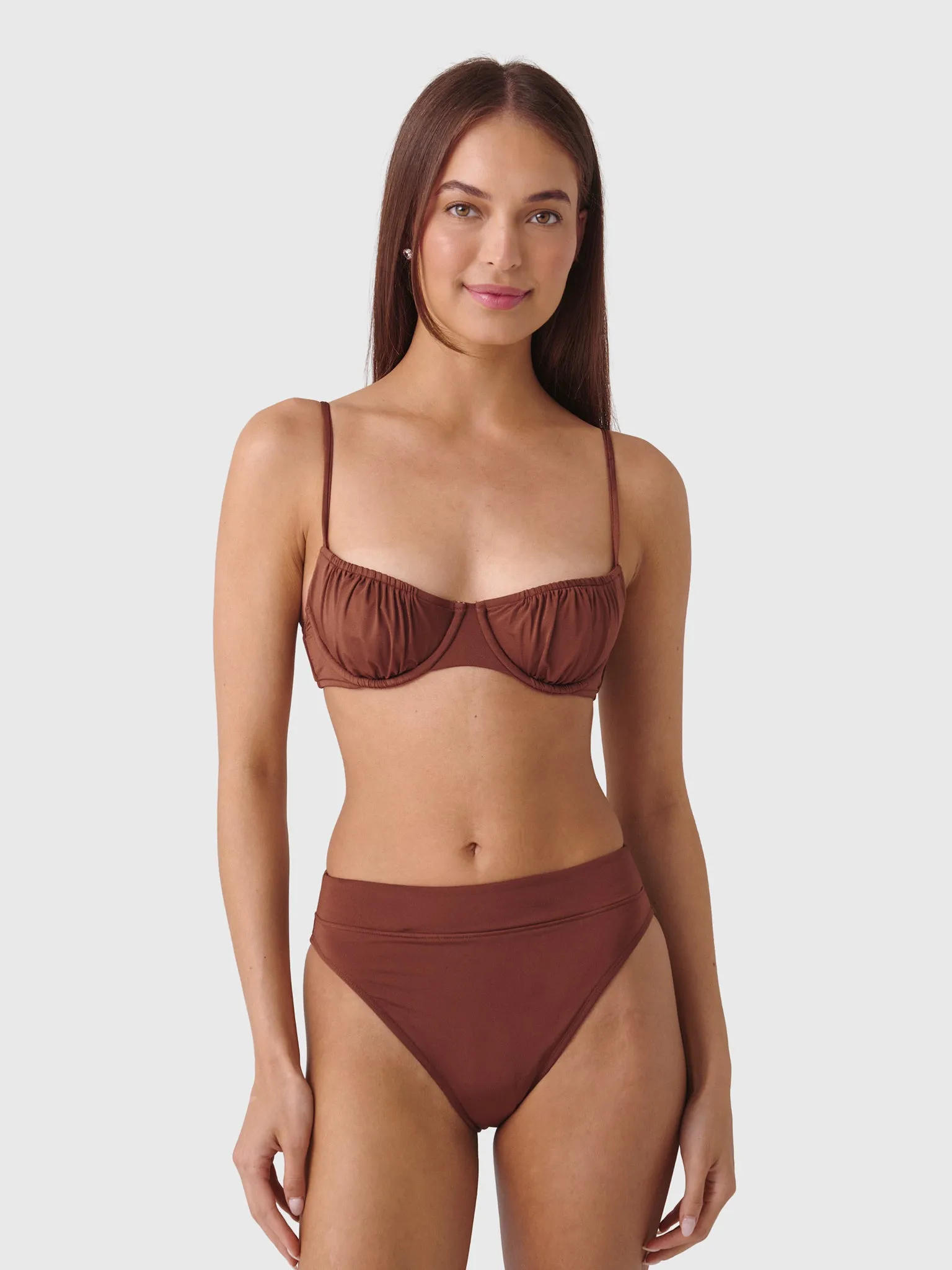 Peony Women's Everlasting Ruched Balconette Bikini Top sold by Saint Bernard