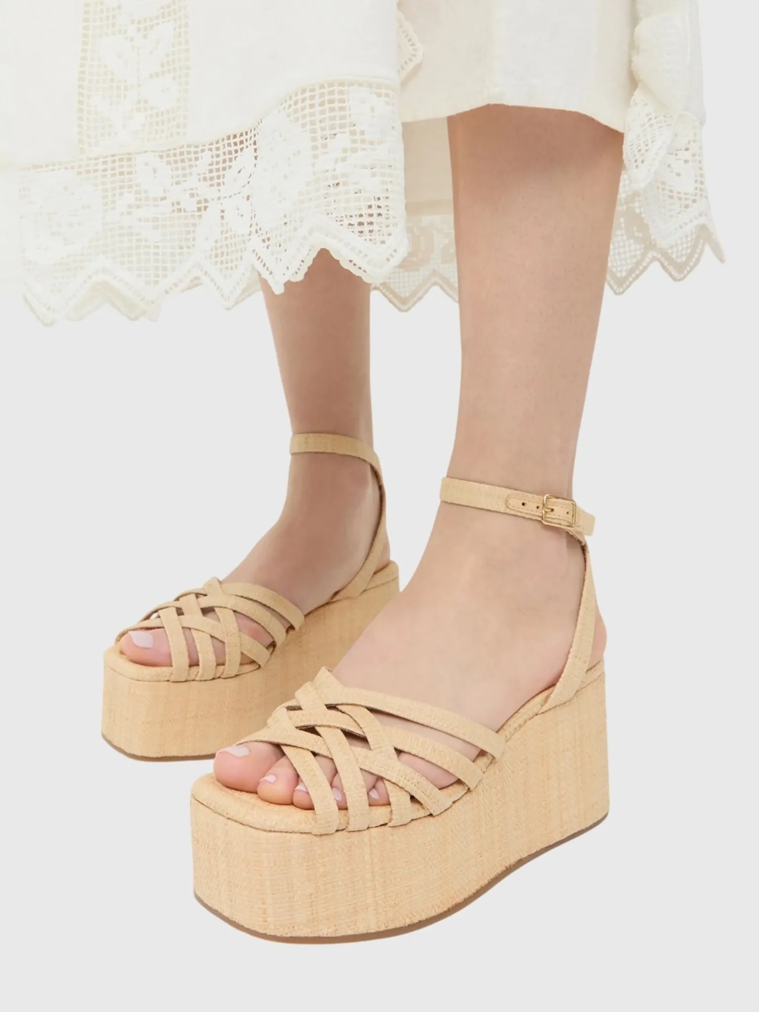 Loeffler Randall Women's Channing Raffia Platform Sandal sold by Saint Bernard product image thumbnail 2