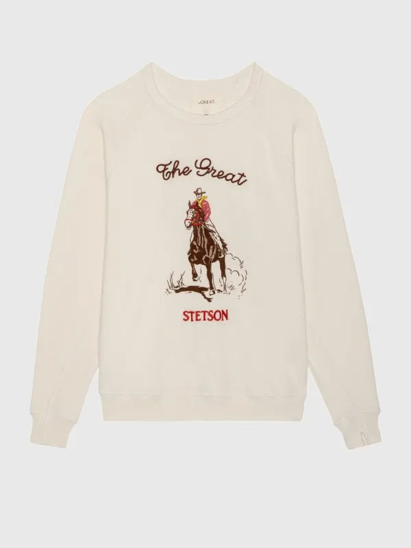 The Great X Stetson Women's The College Stetson Graphic Sweatshirt made by THE GREAT.