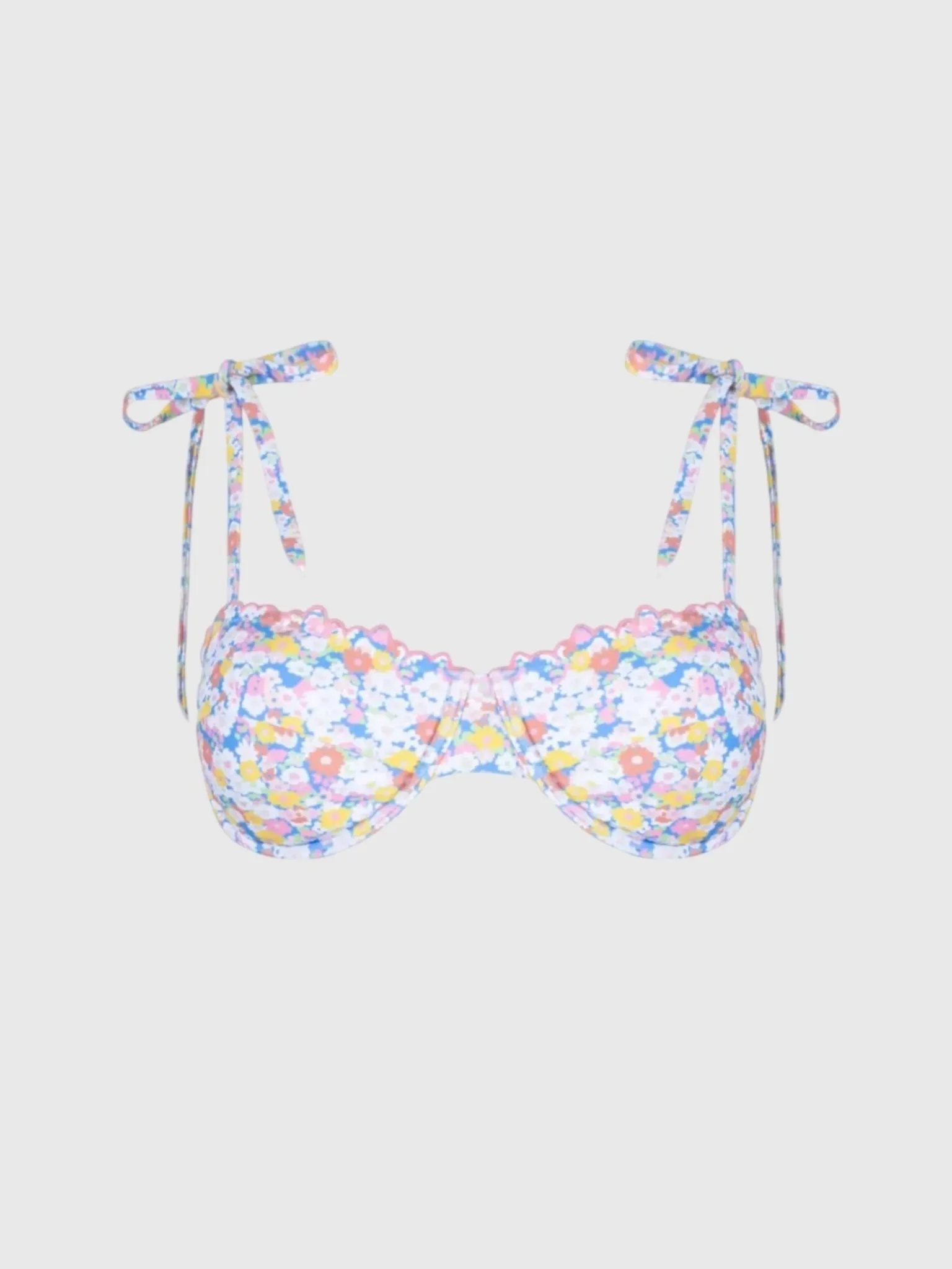 Minnow Women's Jasmine Blossom Tie Strap Bikini Top sold by Saint Bernard