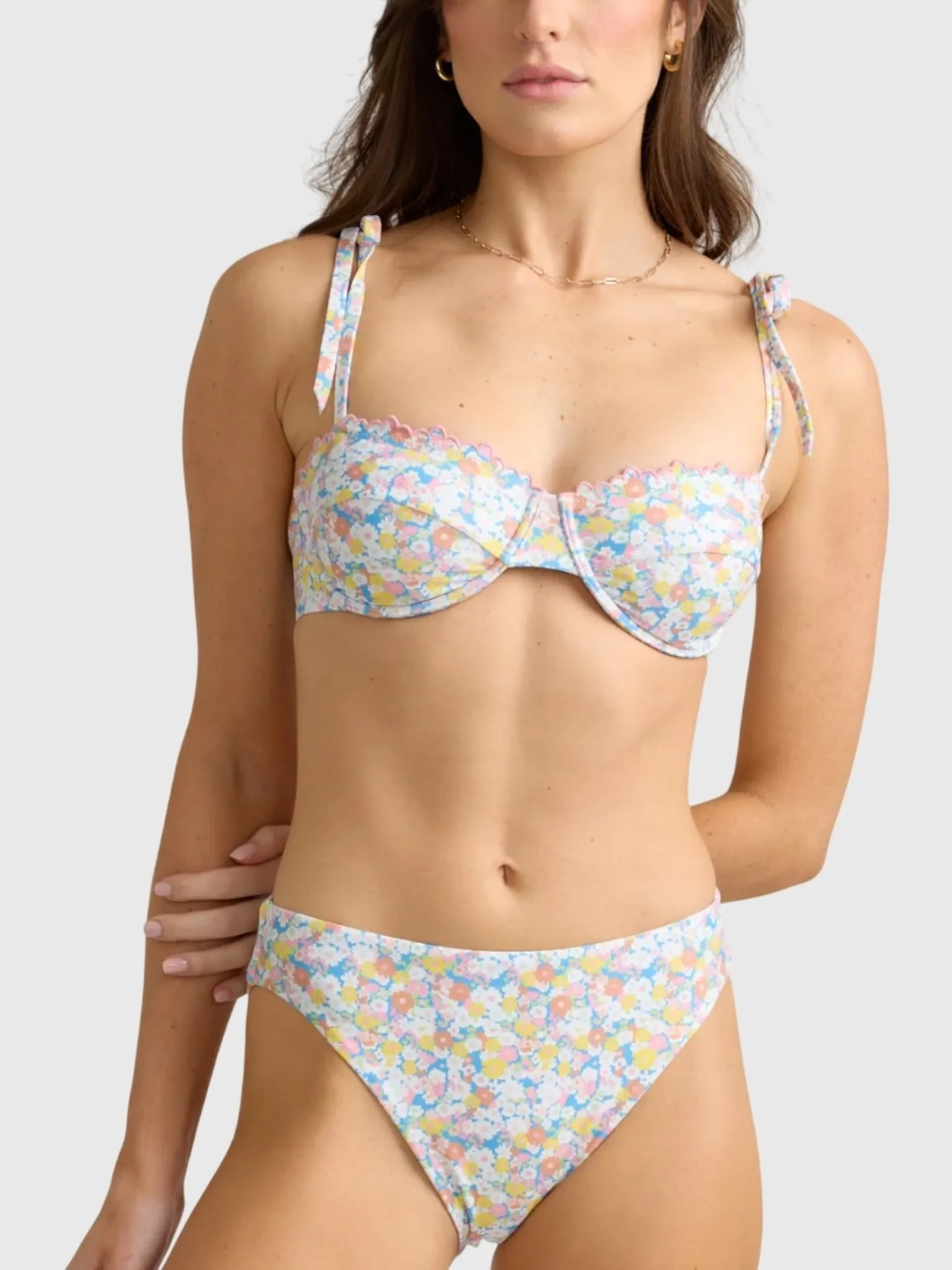 Minnow Women's Jasmine Blossom Mid Rise Bikini Bottom sold by Saint Bernard product image thumbnail 2