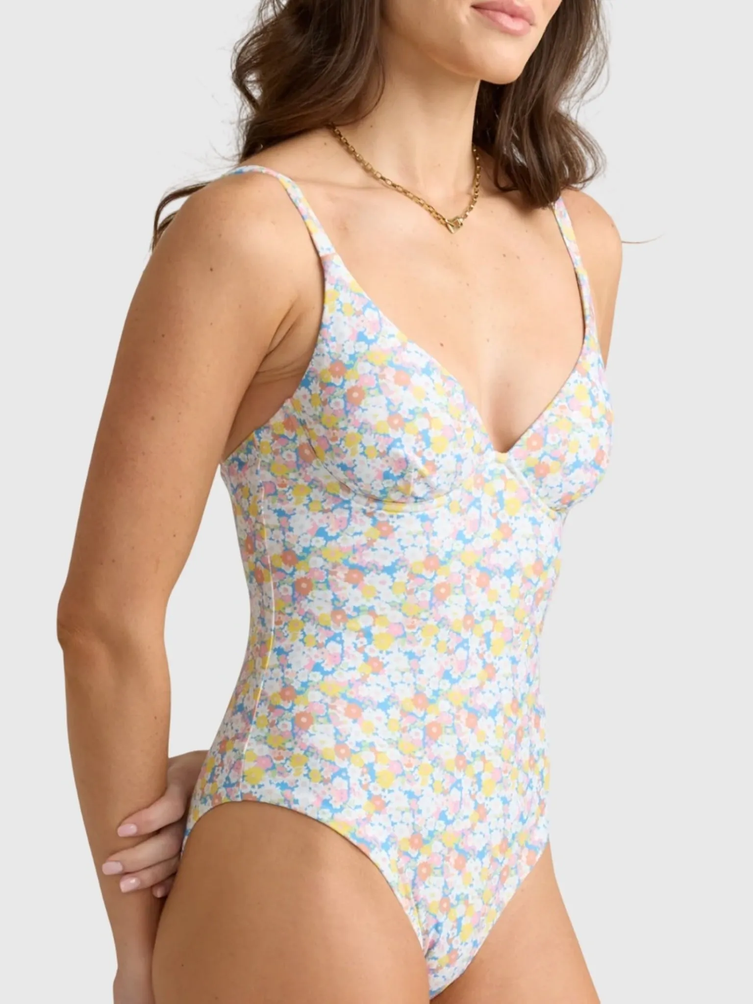 Minnow Women's Jasmine Blossom V-Neck One-Piece Swimsuit sold by Saint Bernard product image thumbnail 2