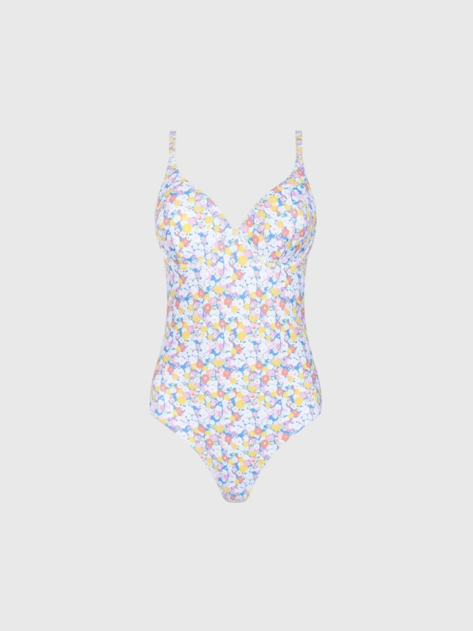 Minnow Women's Jasmine Blossom V-Neck One-Piece Swimsuit sold by Saint Bernard