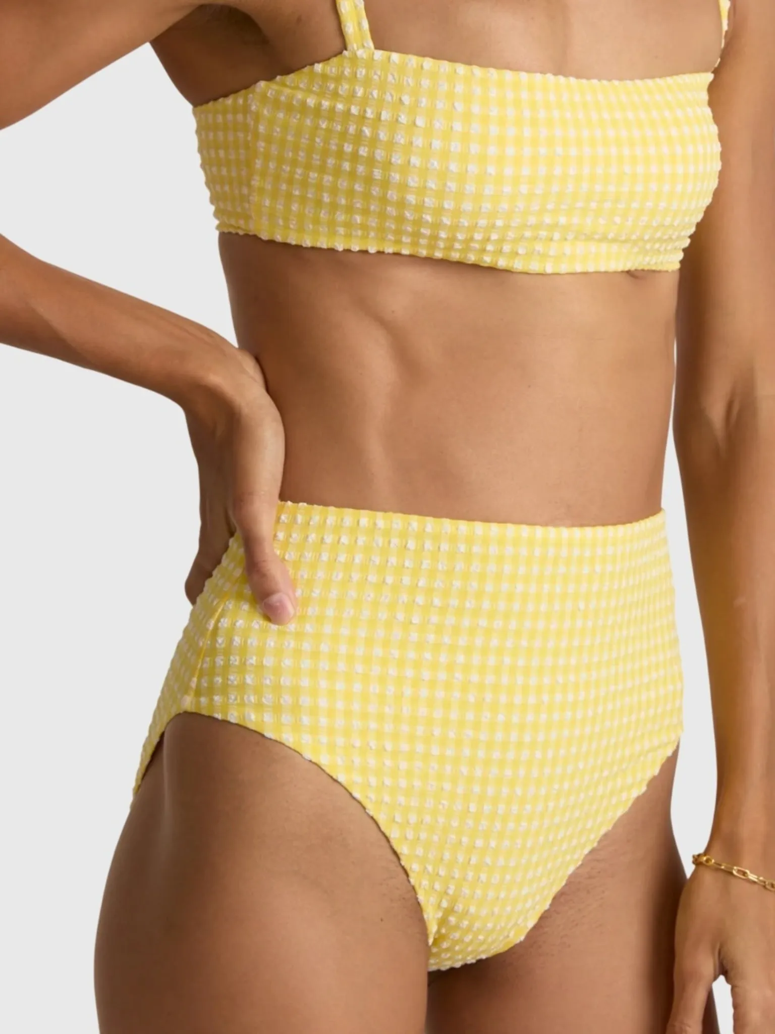Minnow Women's Soleil Gingham High Waist Bikini Bottom sold by Saint Bernard product image thumbnail 2