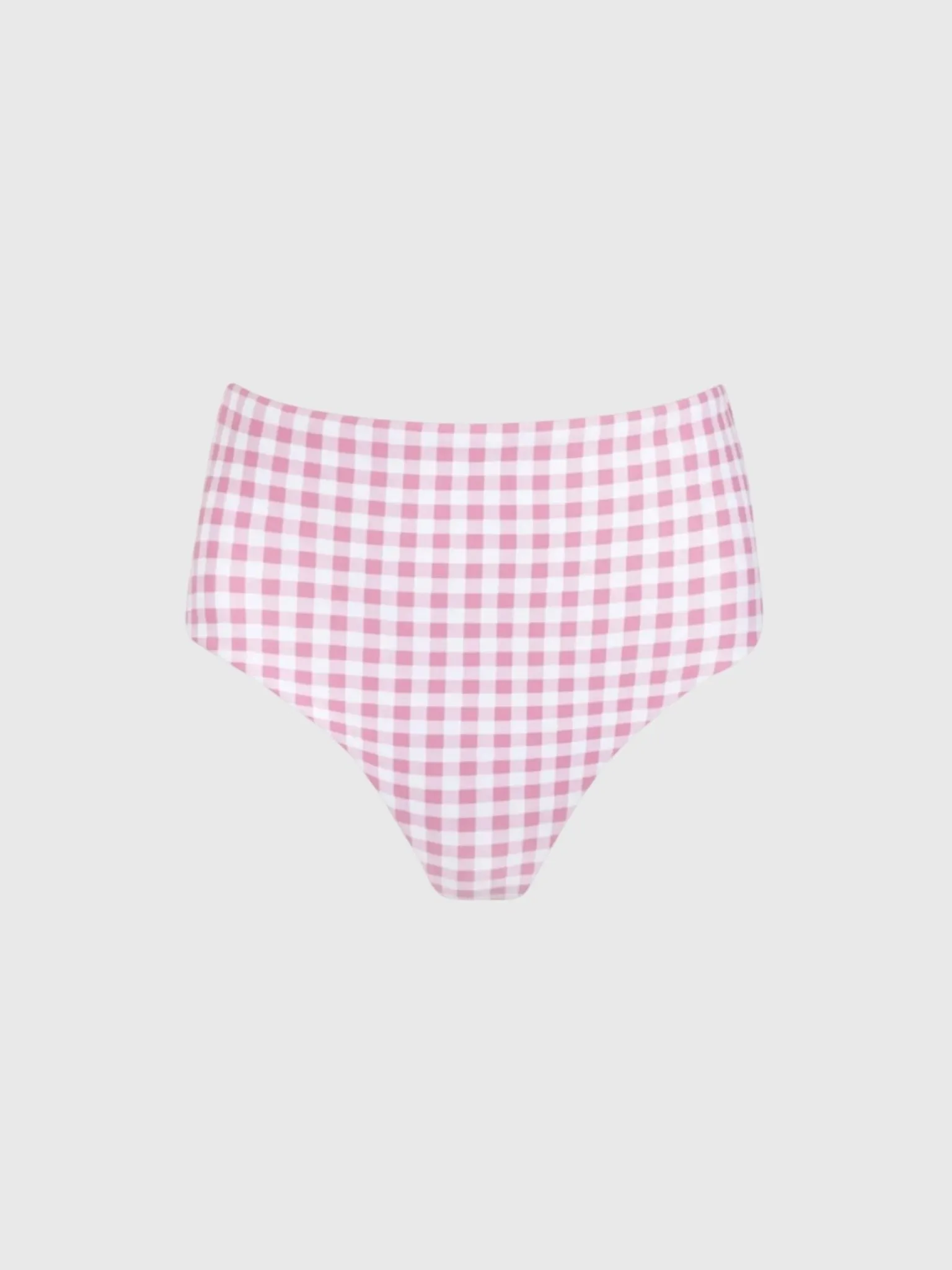 Minnow Women's Blush Gingham High Waist Bikini Bottom sold by Saint Bernard