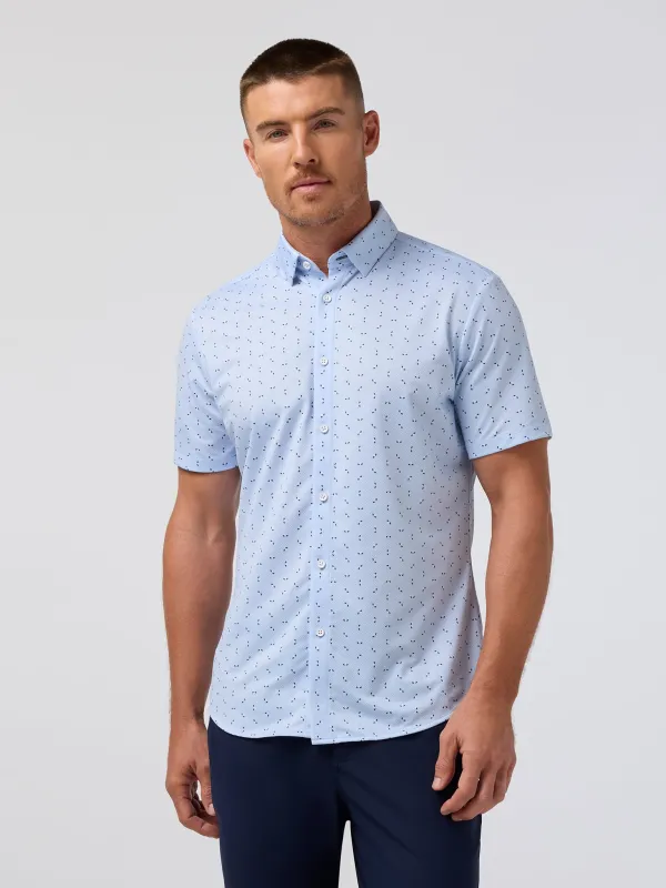 Mizzen+Main Men's Trim Halyard Short Sleeve Dress Shirt made by Mizzen+Main