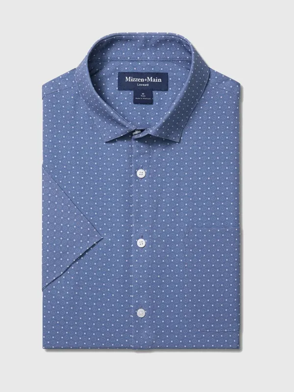 Mizzen+Main Men's Trim Leeward Short Sleeve Dress Shirt sold by Saint Bernard