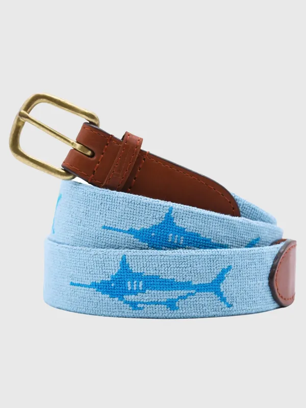 Smathers & Branson Men's Trophy Marlin Needlepoint Belt made by Smathers & Branson