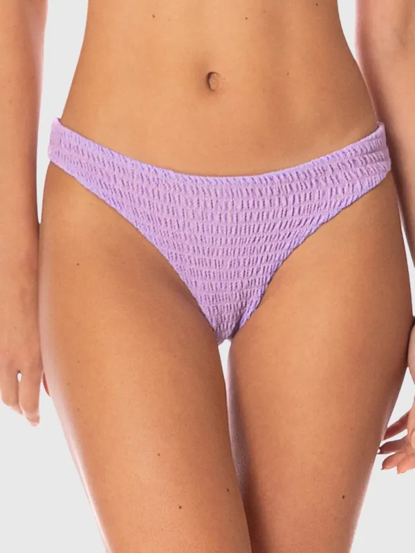 Maaji Women's Purple Lavender Flirt Low Rise Thin Side Bikini Bottom sold by Saint Bernard