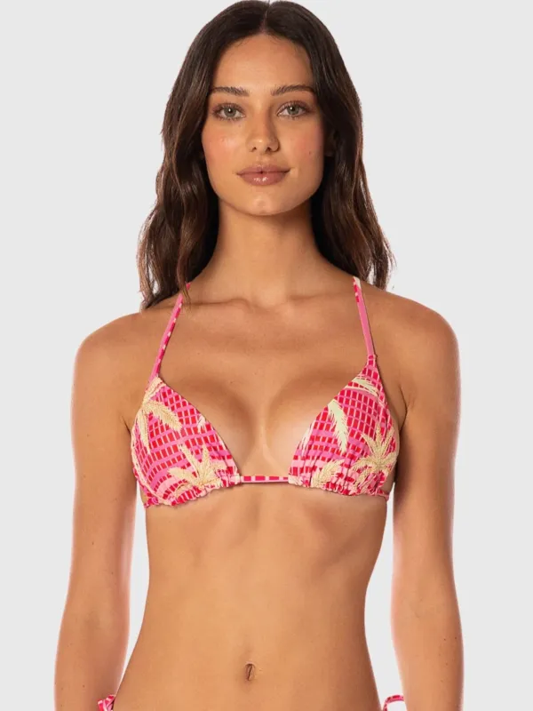 Maaji Women's Palm Excel Balmy Sliding Triangle Bikini Top made by Saint Bernard