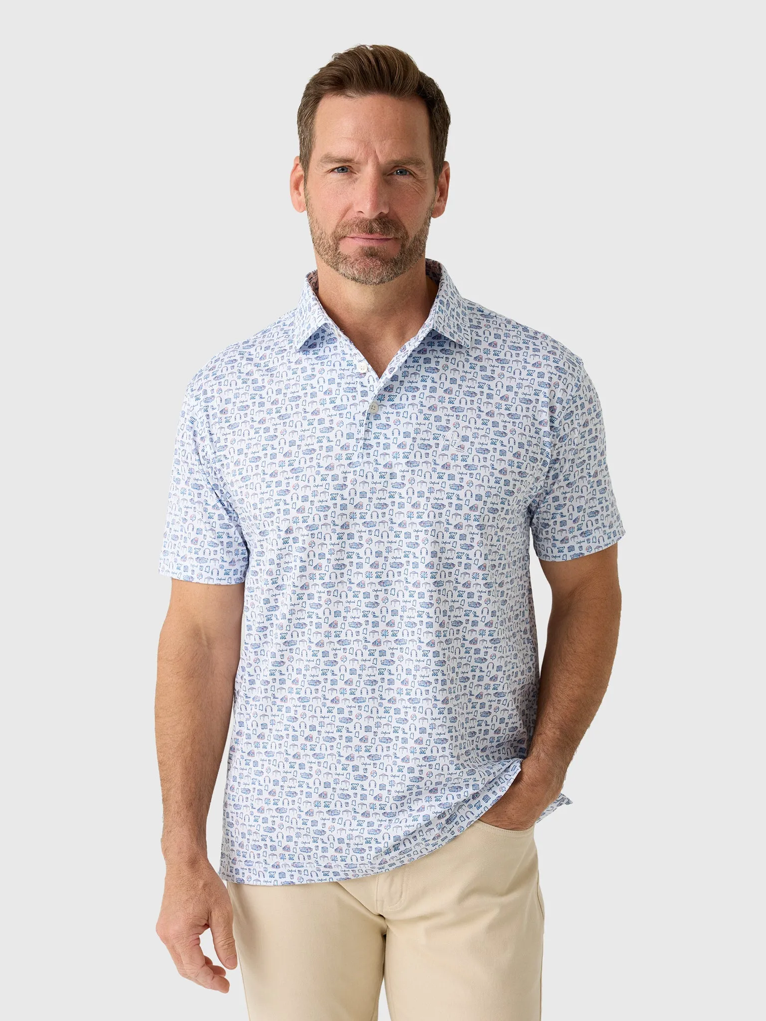 Rhoback Men's The Ole Miss College Town Polo sold by Saint Bernard