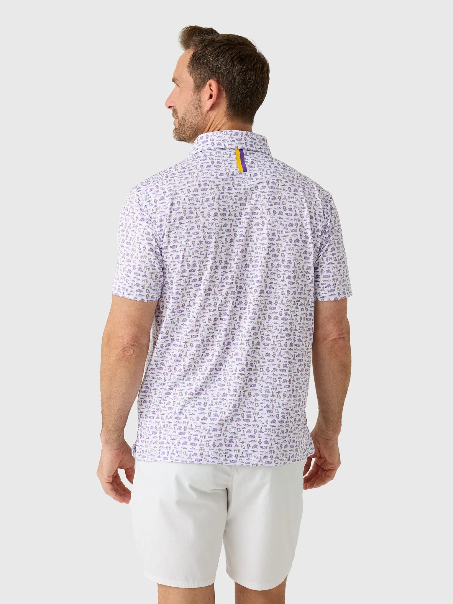 Rhoback Men's The Louisiana State University College Town Polo sold by Saint Bernard product image thumbnail 4
