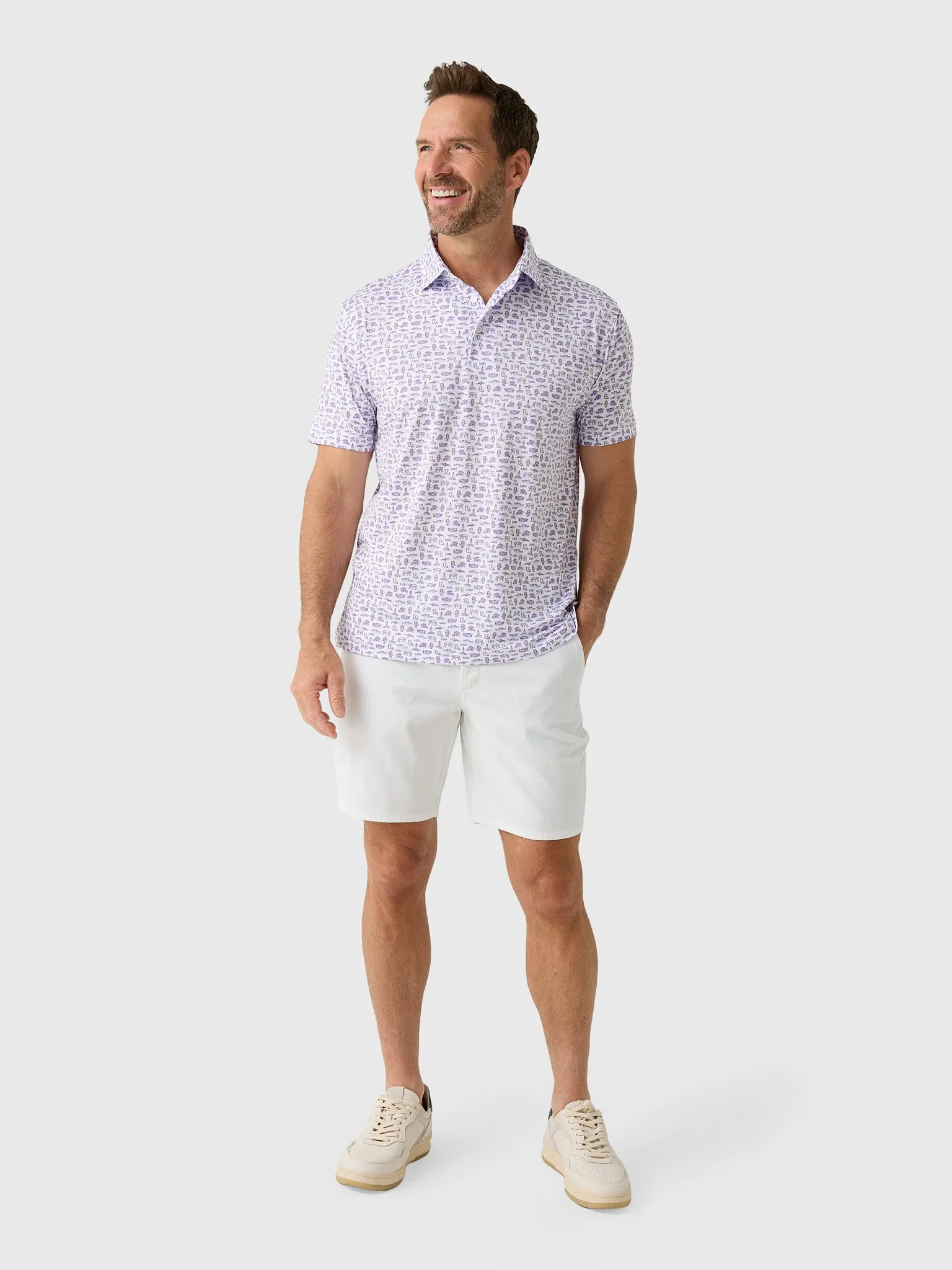 Rhoback Men's The Louisiana State University College Town Polo sold by Saint Bernard product image thumbnail 2
