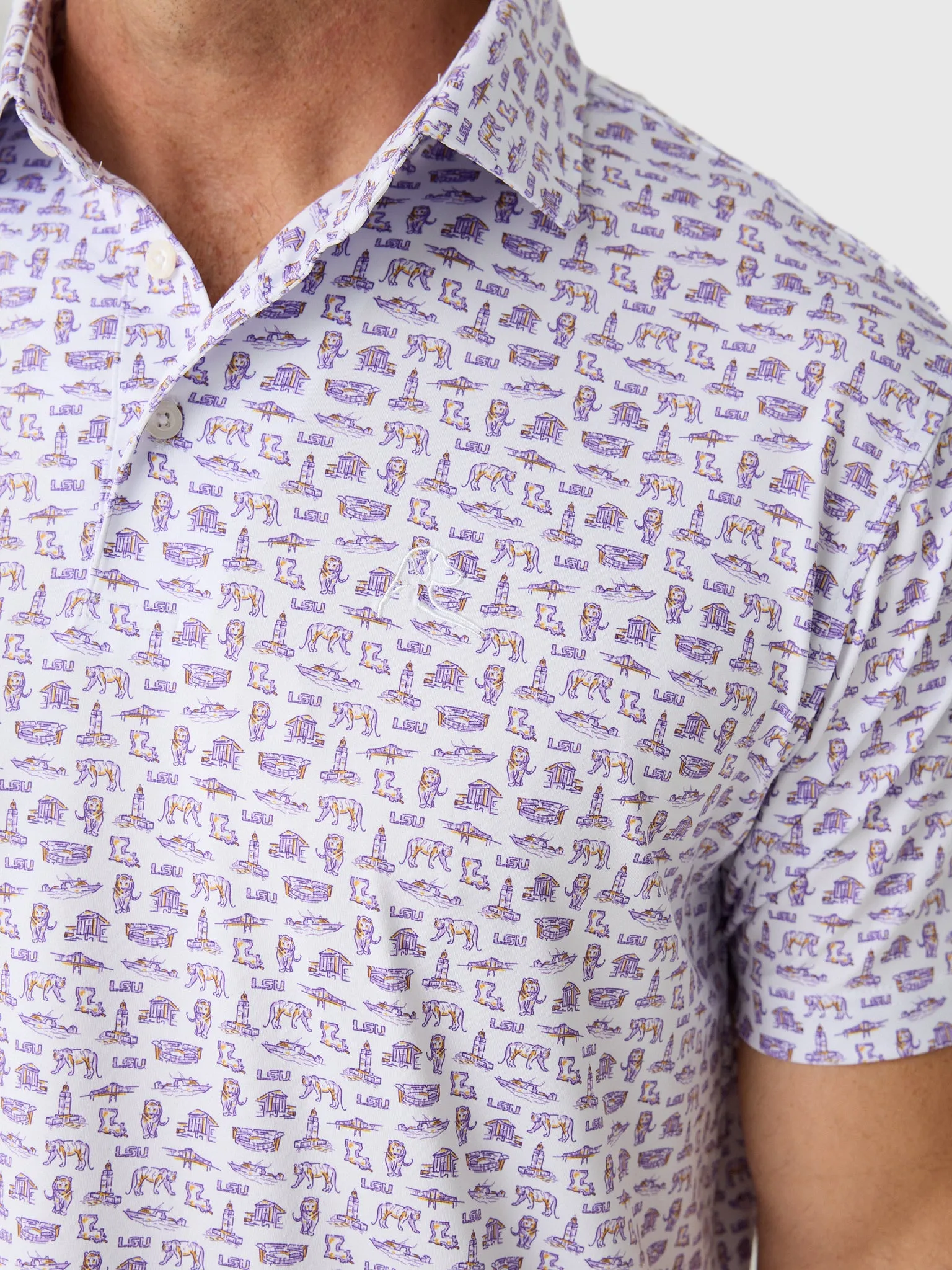 Rhoback Men's The Louisiana State University College Town Polo sold by Saint Bernard product image thumbnail 5