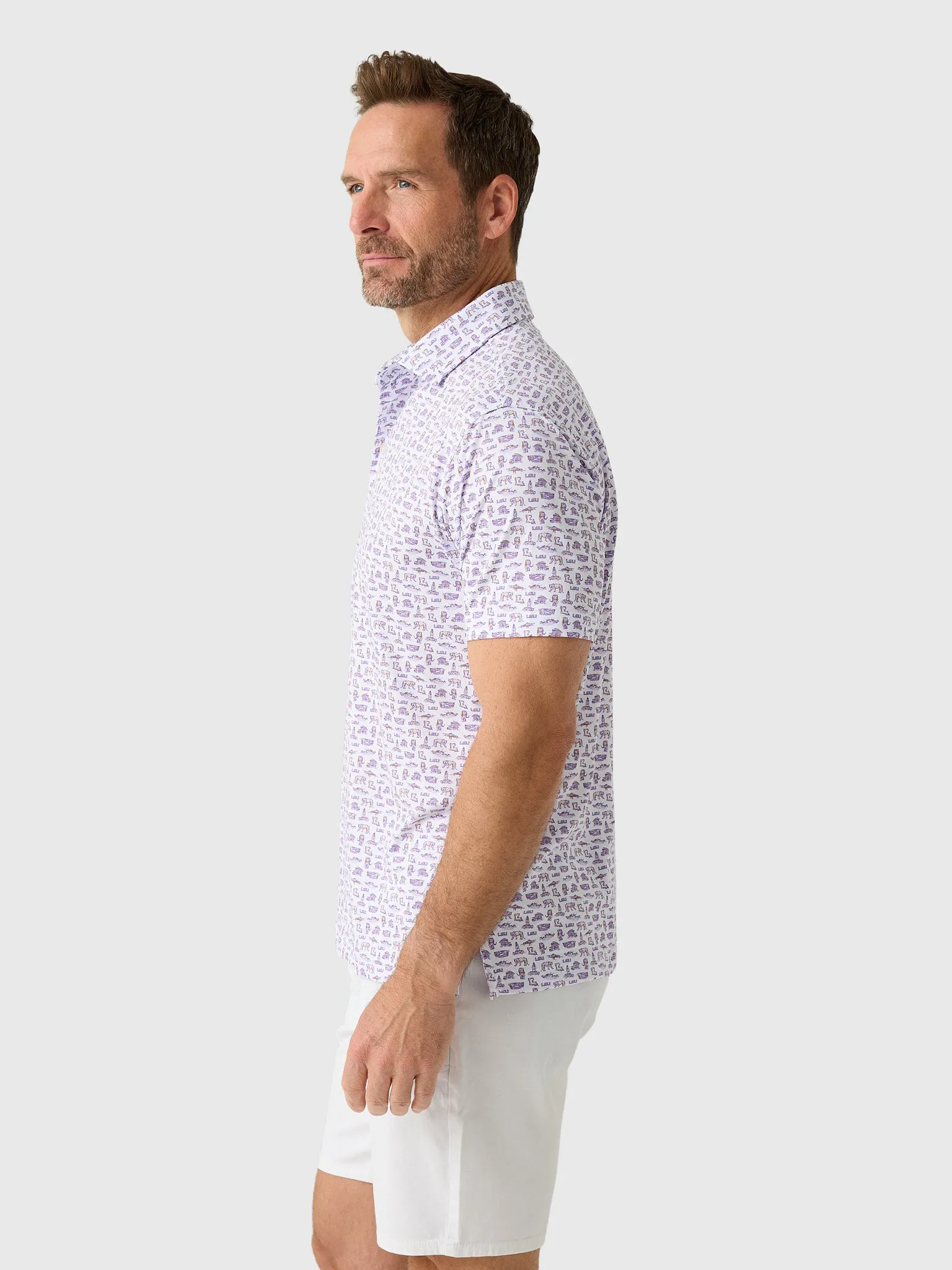 Rhoback Men's The Louisiana State University College Town Polo sold by Saint Bernard product image thumbnail 3