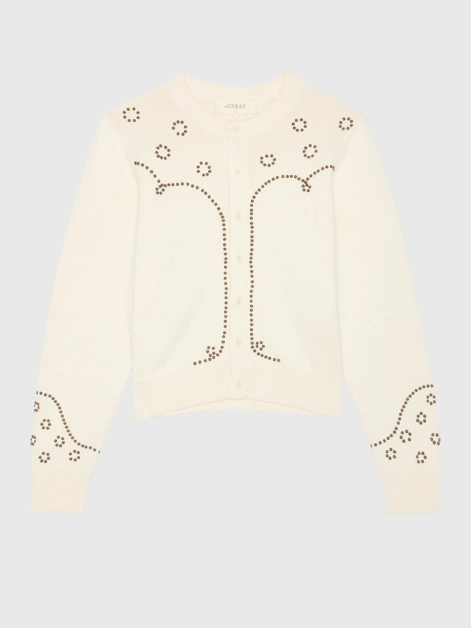 The Great Women's The Studded Cardigan sold by Saint Bernard