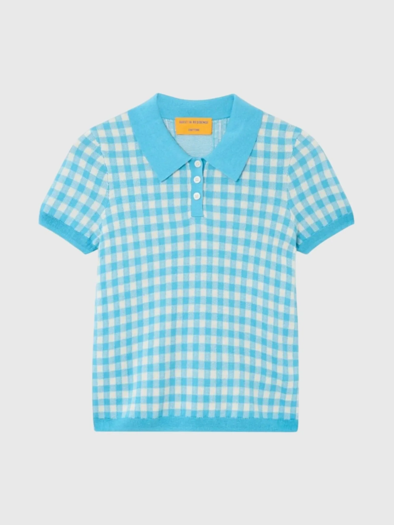 Guest In Residence Women's Gingham Shrunken Polo sold by Saint Bernard