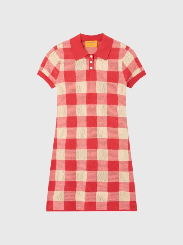 Guest In Residence Women's Gingham Polo Dress made by Guest In Residence