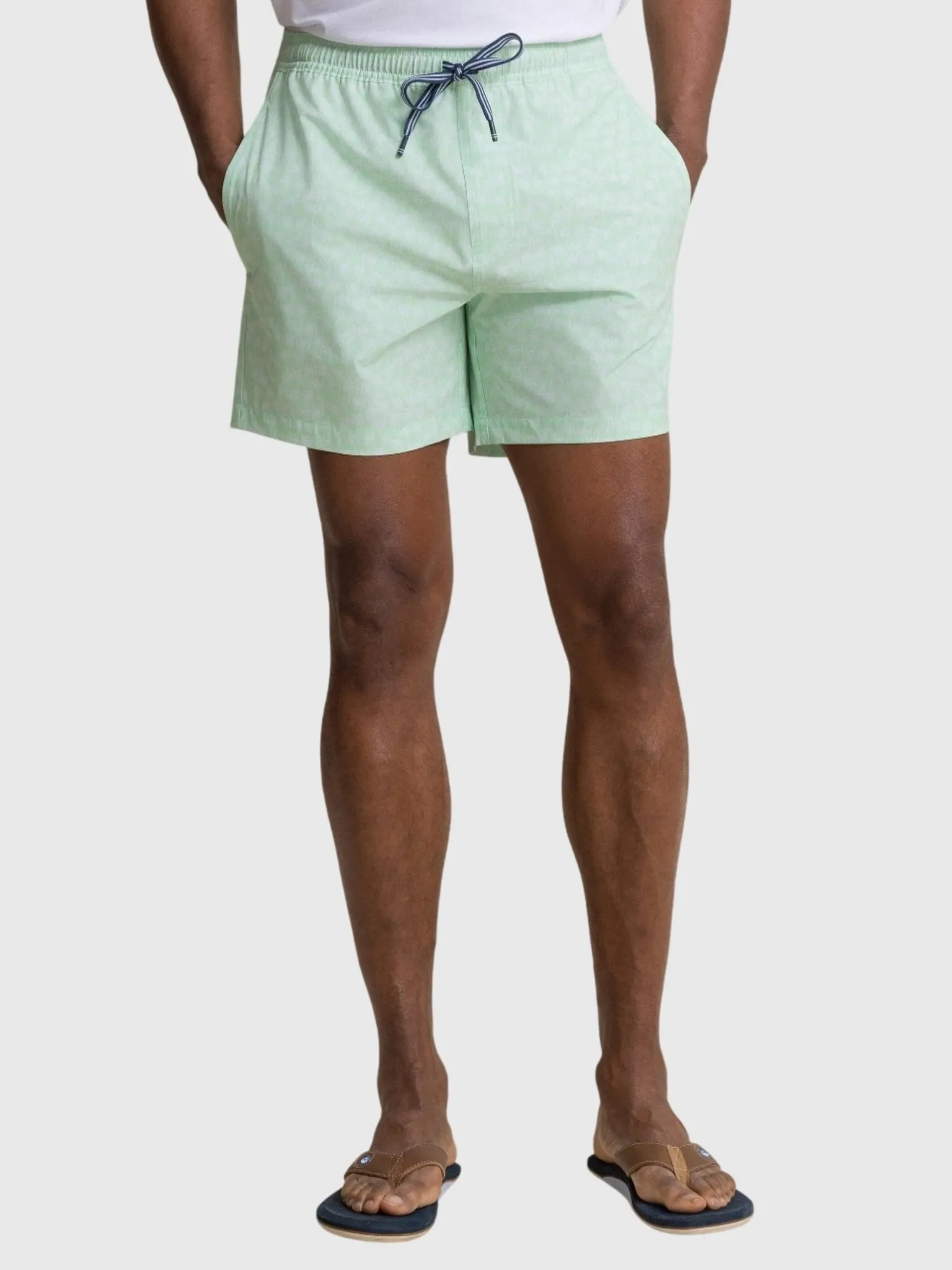 Southern Tide Men's Palmy Vibes Maritime Swim Trunk sold by Saint Bernard