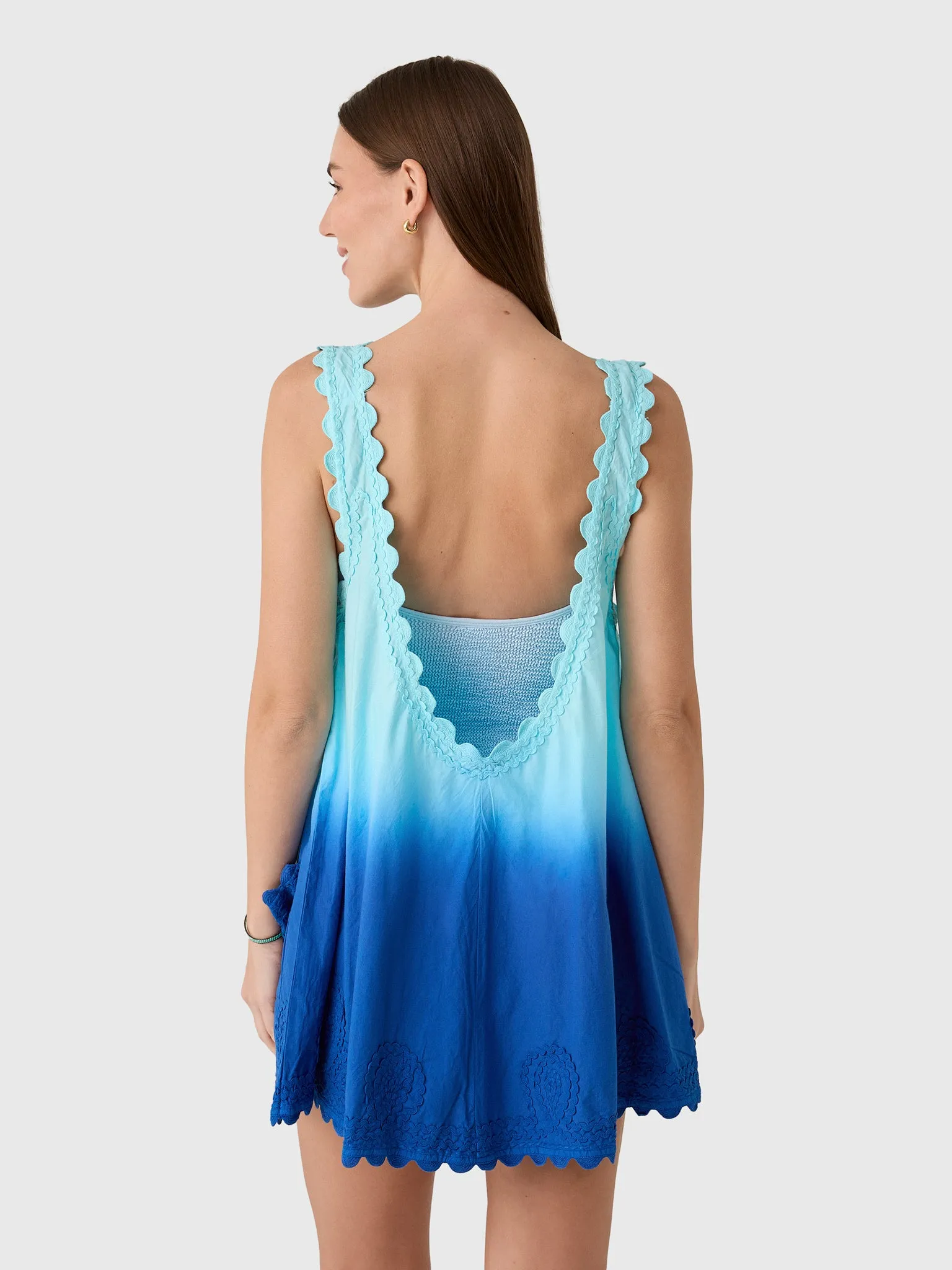Juliet Dunn Women's Ombré Low Back Embroidered Dress sold by Saint Bernard product image thumbnail 4