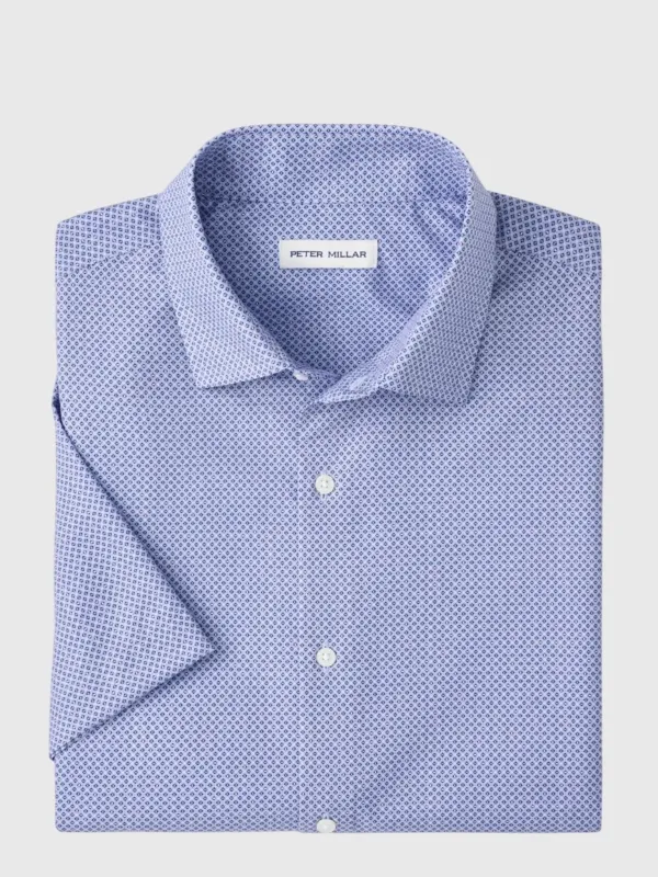 Peter Millar Crown Men's Patton Performance Poplin Sport Shirt made by Peter Millar