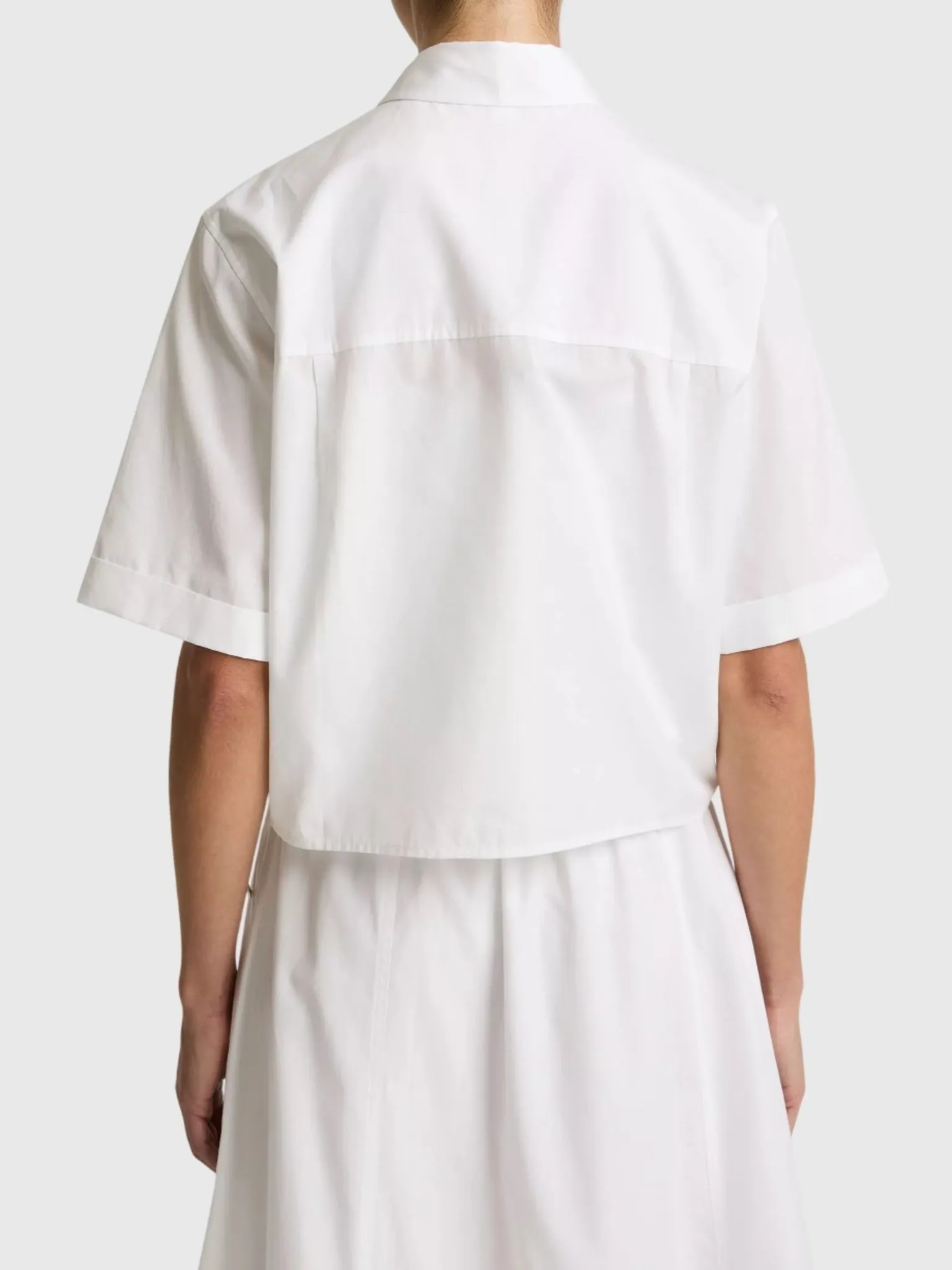 Vince Women's Scallop-Detail Cotton Button-Front Shirt sold by Saint Bernard product image thumbnail 2