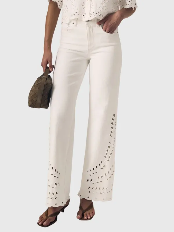 Le Jean Women's Column Eyelet Jean made by Le Jean