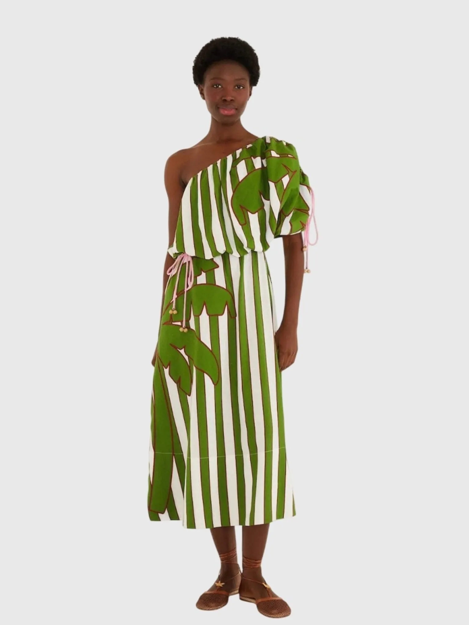 Farm Rio Women's One-Shoulder Midi Dress sold by Saint Bernard