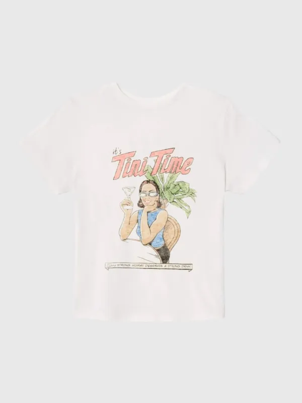 Re/Done Women's Tini Time Classic Tee made by Re/Done