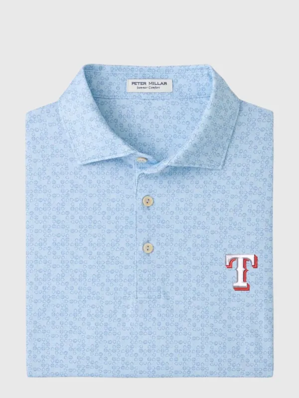 Peter Millar Major League Baseball Men's Texas Rangers Bases Loaded Performance Jersey Polo made by Peter Millar