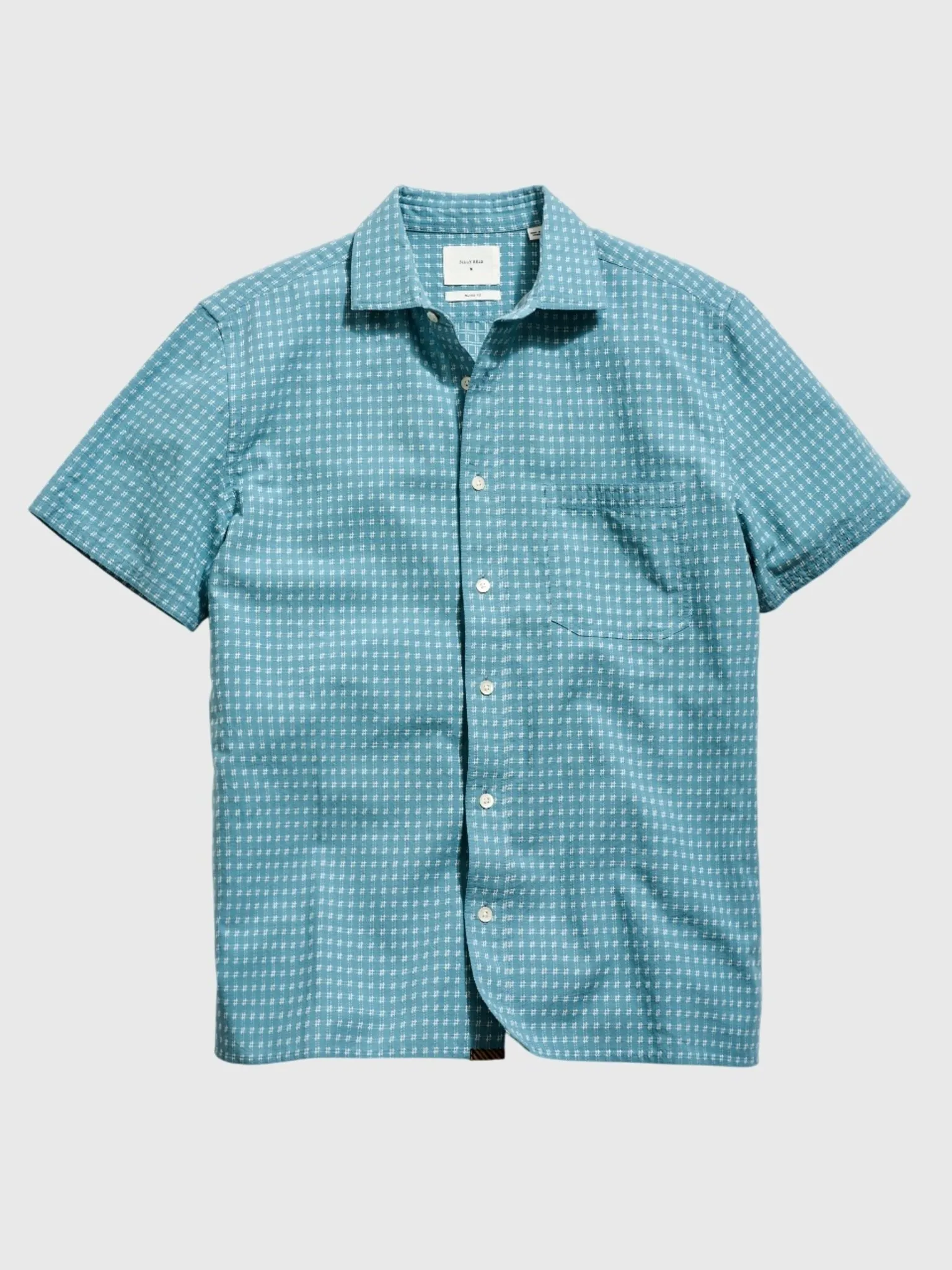 Billy Reid Men's Short Sleeve Check Dobby Treme Shirt sold by Saint Bernard