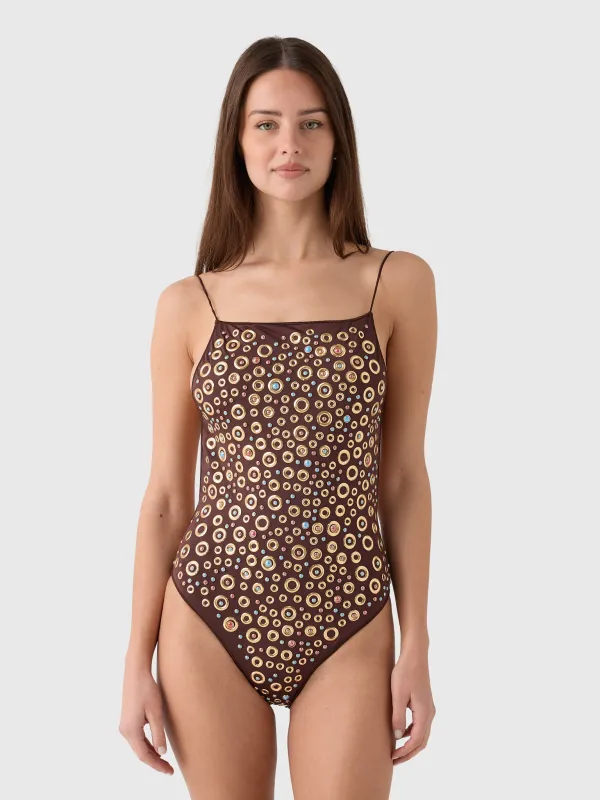 Oseree Women's Studs Maillot One-Piece Swimsuit made by Oséree