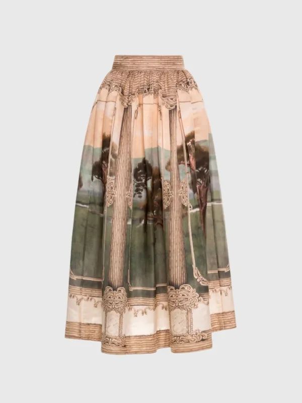 Agua By Agua Bendita Women's Tangelo Paraiso Midi Skirt made by AGUA by Agua Bendita