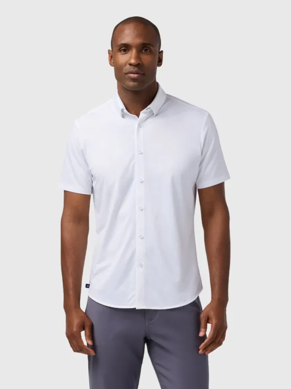Mizzen+Main Men's Trim Halyard Short Sleeve Dress Shirt made by Mizzen+Main