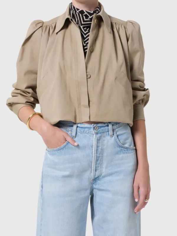 Citizens Of Humanity Women's Everly Shirred Crop Jacket made by Citizens Of Humanity