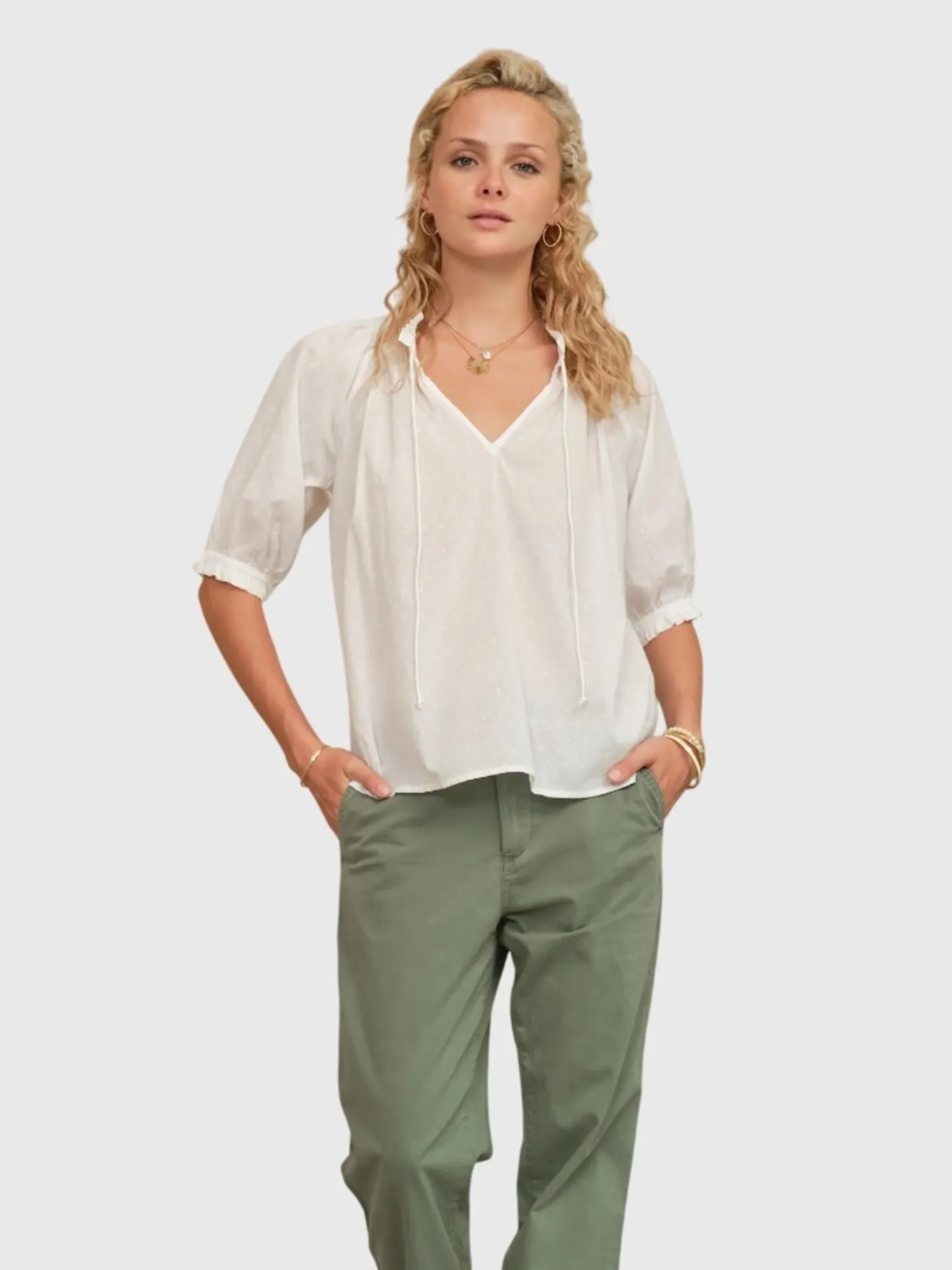 M.A.B.E Women's Lotta Short Sleeve Top sold by Saint Bernard product image thumbnail 2
