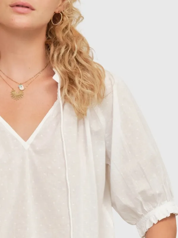 M.A.B.E Women's Lotta Short Sleeve Top made by M.A.B.E.