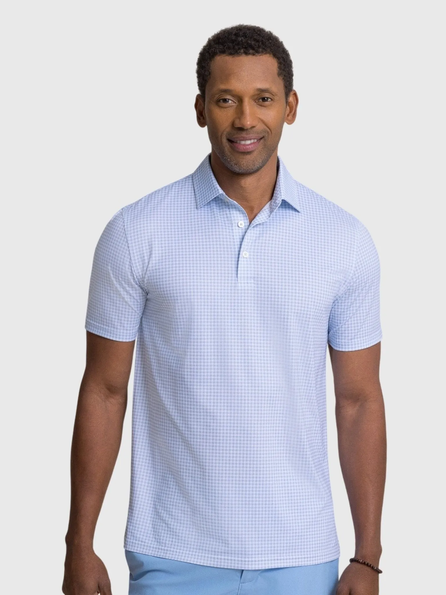 Southern Tide Men's Driver Island View Gingham Printed Polo sold by Saint Bernard product image thumbnail 2