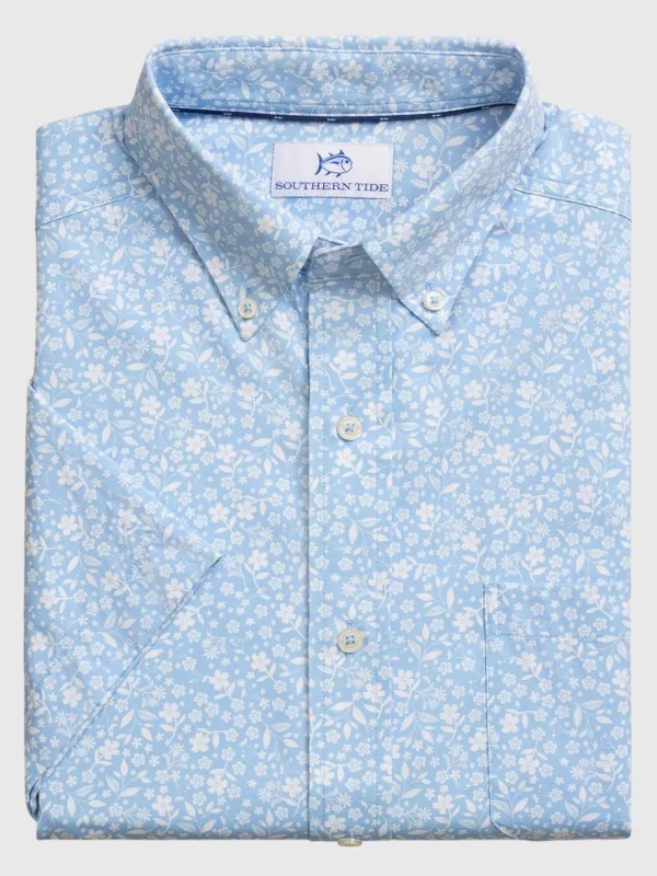 Southern Tide Men's Garden Blooms Coastal Breeze® Short Sleeve Sport Shirt made by Southern Tide