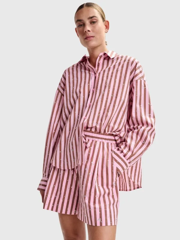 Essentiel Antwerp Women's Jelief Rhinestone Shirt made by Saint Bernard