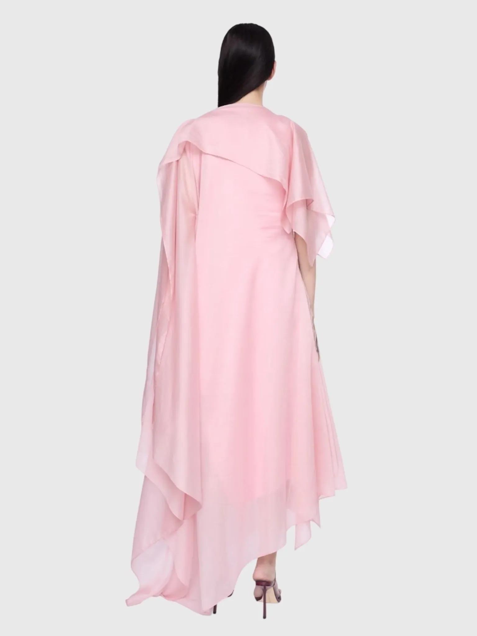 Marques Almeida Women's Watercolor Flower Scarf Drape Midi Dress sold by Saint Bernard product image thumbnail 2